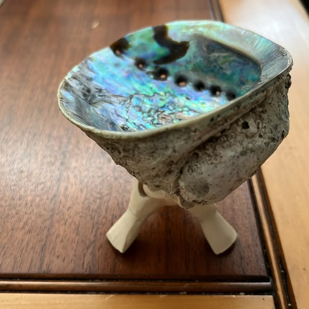 Abalone Shell Incense Burner-Smudge Bowl - Picture 6 of 13